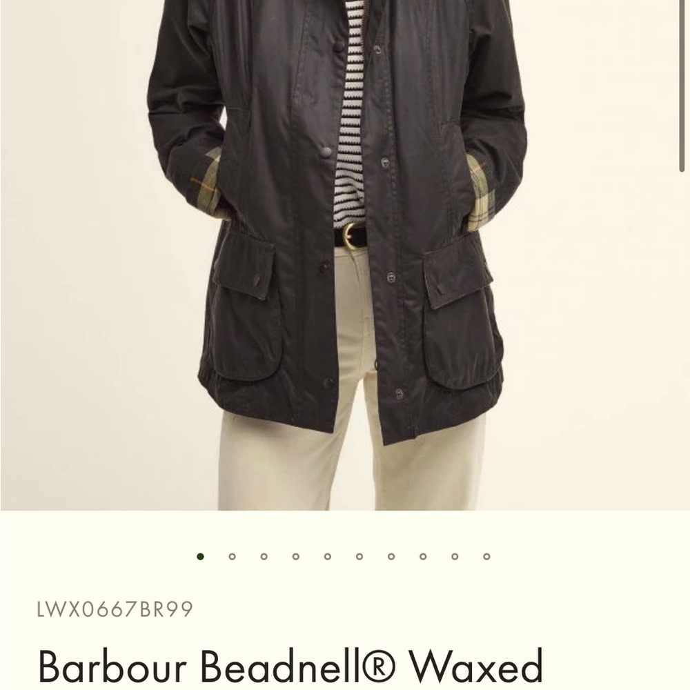 Classic Barbour Waxed Jacket USA size 4, color SAGE